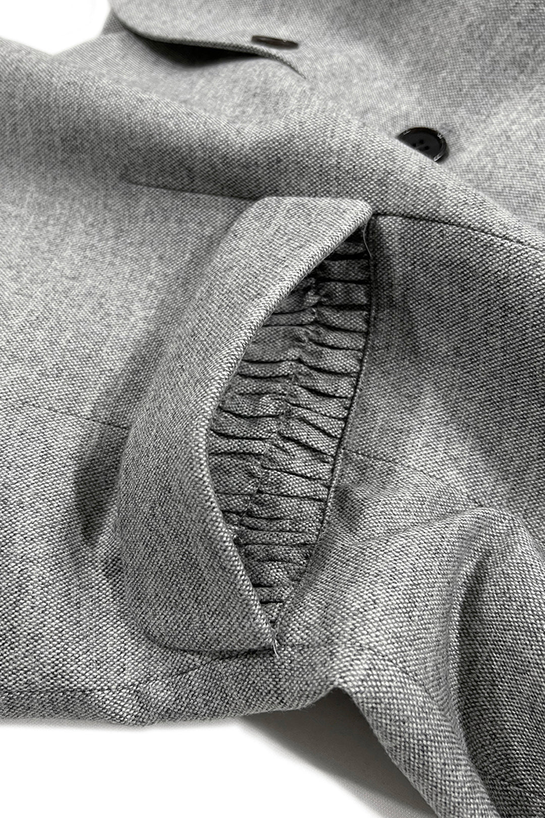 LOVE CRAZY WILD MAN Pocket Jacket in melange gray, stylish lightweight jacket with front pockets and soft textured fabric.