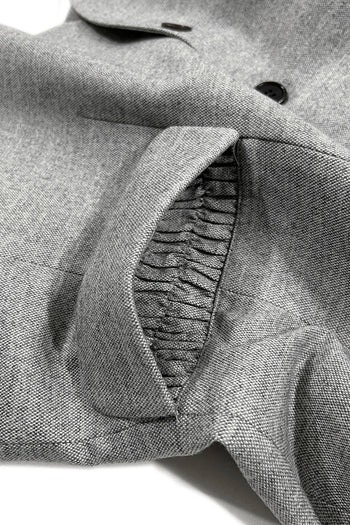 LOVE CRAZY WILD MAN Pocket Jacket in melange gray, stylish lightweight jacket with front pockets and soft textured fabric.