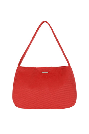 Red Packman Bag blazer by LOVE CRAZY WILD MAN, featuring a stylish design with a tailored fit and vibrant color.