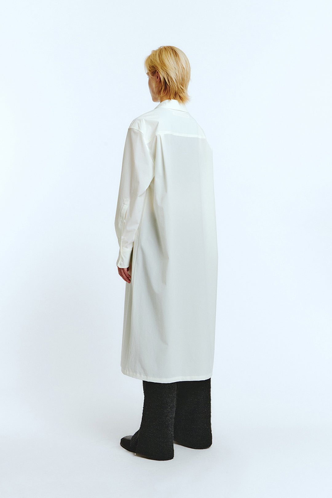 Ivory long shirt jumper from LOVE CRAZY WILD MAN, featuring a relaxed fit, long sleeves, and casual style.