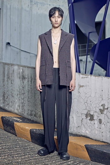 Single Breasted Wool Padding Vest