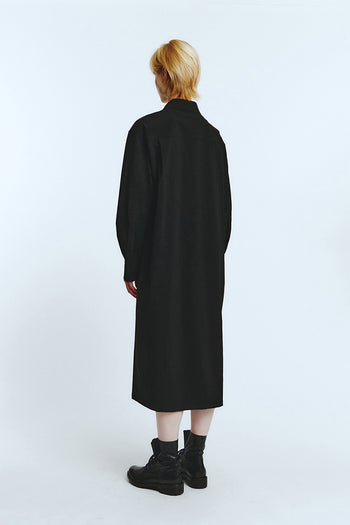 Black long shirt jumper from LOVE CRAZY WILD MAN, casual shirt style with a relaxed fit and soft fabric.