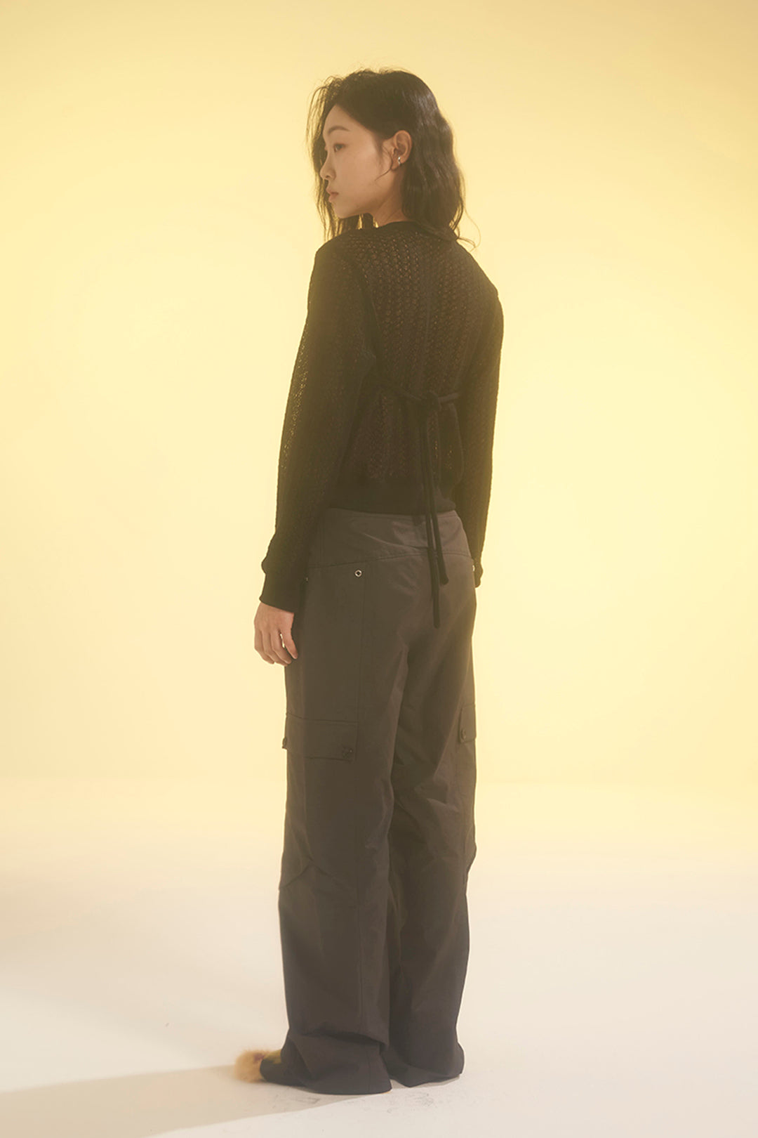 Love Crazy Wild Man Tabs Cargo Pants in charcoal, showcasing durable fabric, multiple pockets, and relaxed fit design.