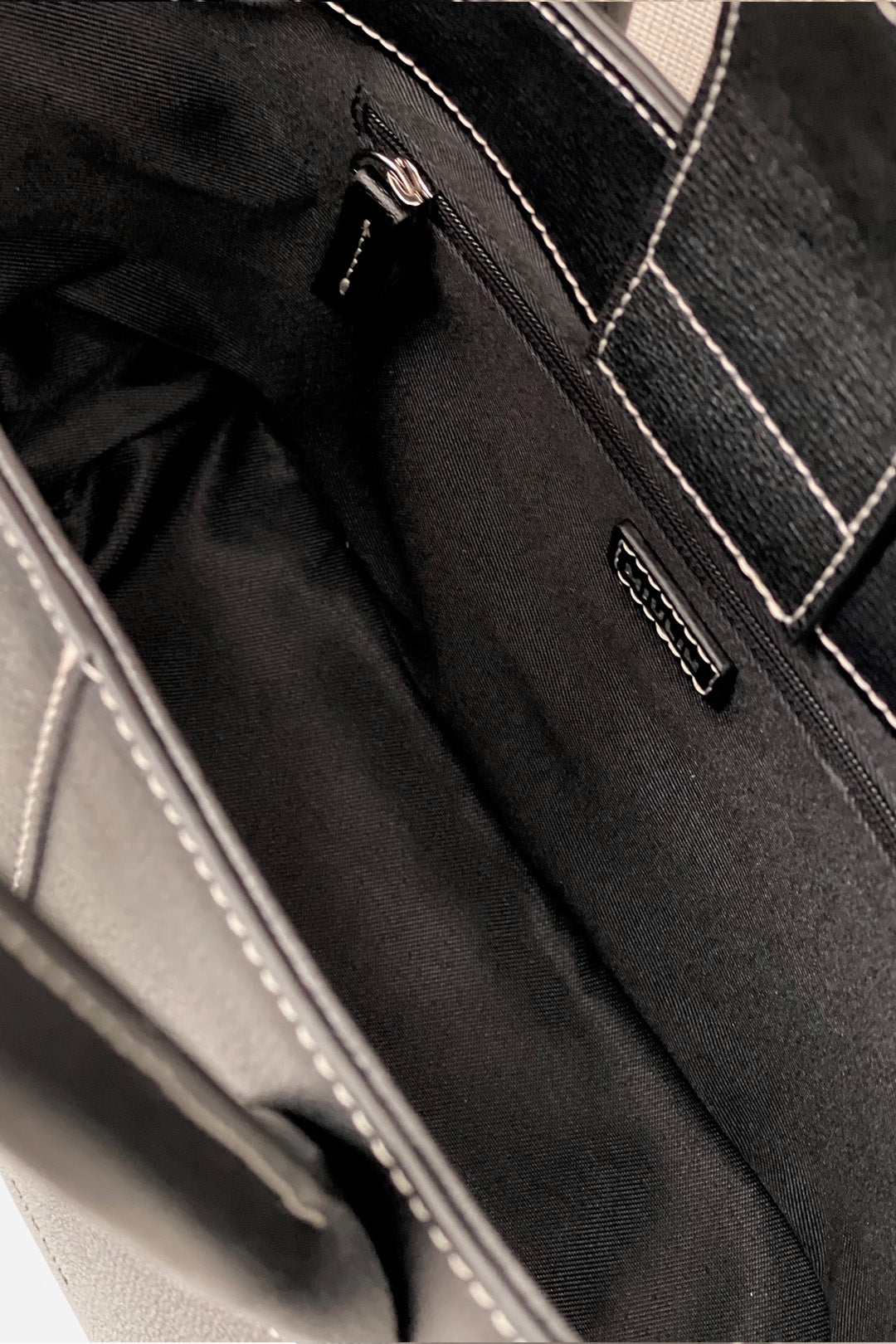 Medium MIULIN Blenged leather tote bag with sturdy handles and sleek design, shown in a natural light.