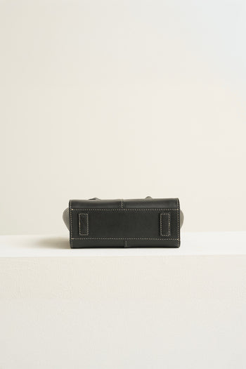 Small MIULIN Blenged leather bag featuring a sleek design with a top handle and shoulder strap for versatile style.