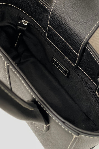 Small MIULIN Blenged leather bag with sturdy handles and sleek design, perfect for everyday use and casual outings.