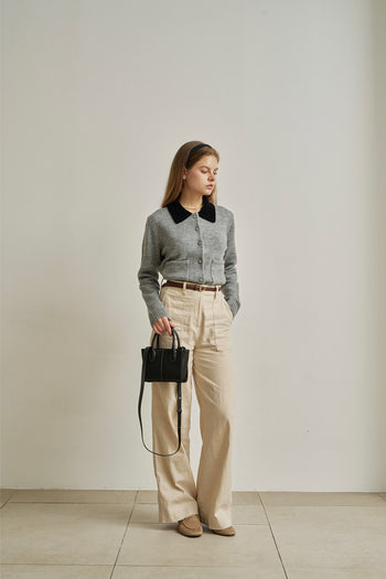 Small MIULIN Blenged leather bag with sturdy handles and sleek design, perfect for everyday use.