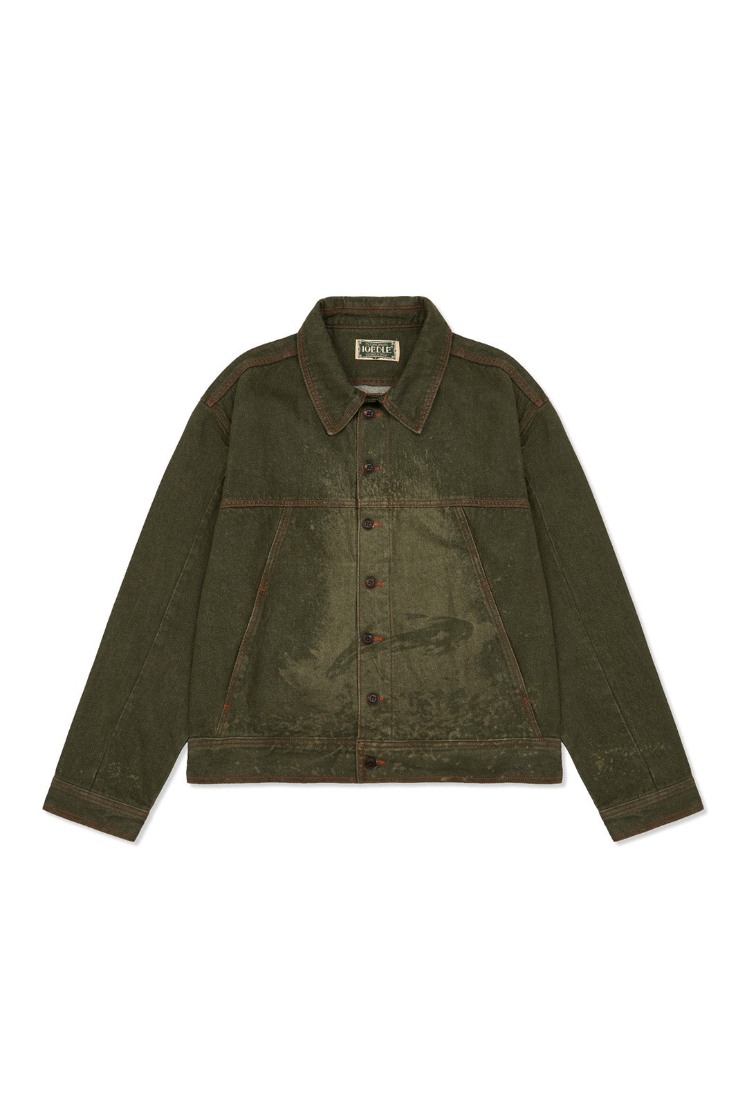 Laser-engraved Crash Bloom jacket by IOEDLE, showcasing detailed floral design on a stylish jacket.