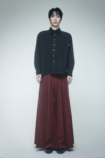 Maglietta drappeggiata con cappuccio e cordoncino, colore rosso
