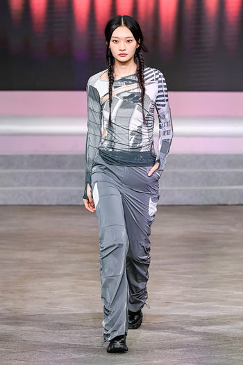 Hole Shirring T-Shirt Tokyo