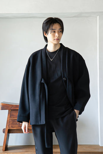 Felpa con cappuccio e cerniera da uomo Gwimyeon