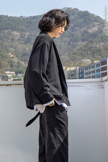 Felpa con cappuccio e cerniera da uomo Gwimyeon