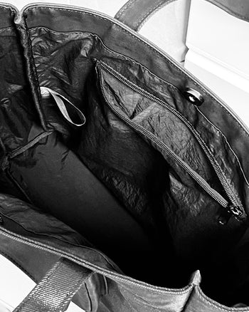 Matte Rain Burnt Tote Bag Smoked Black