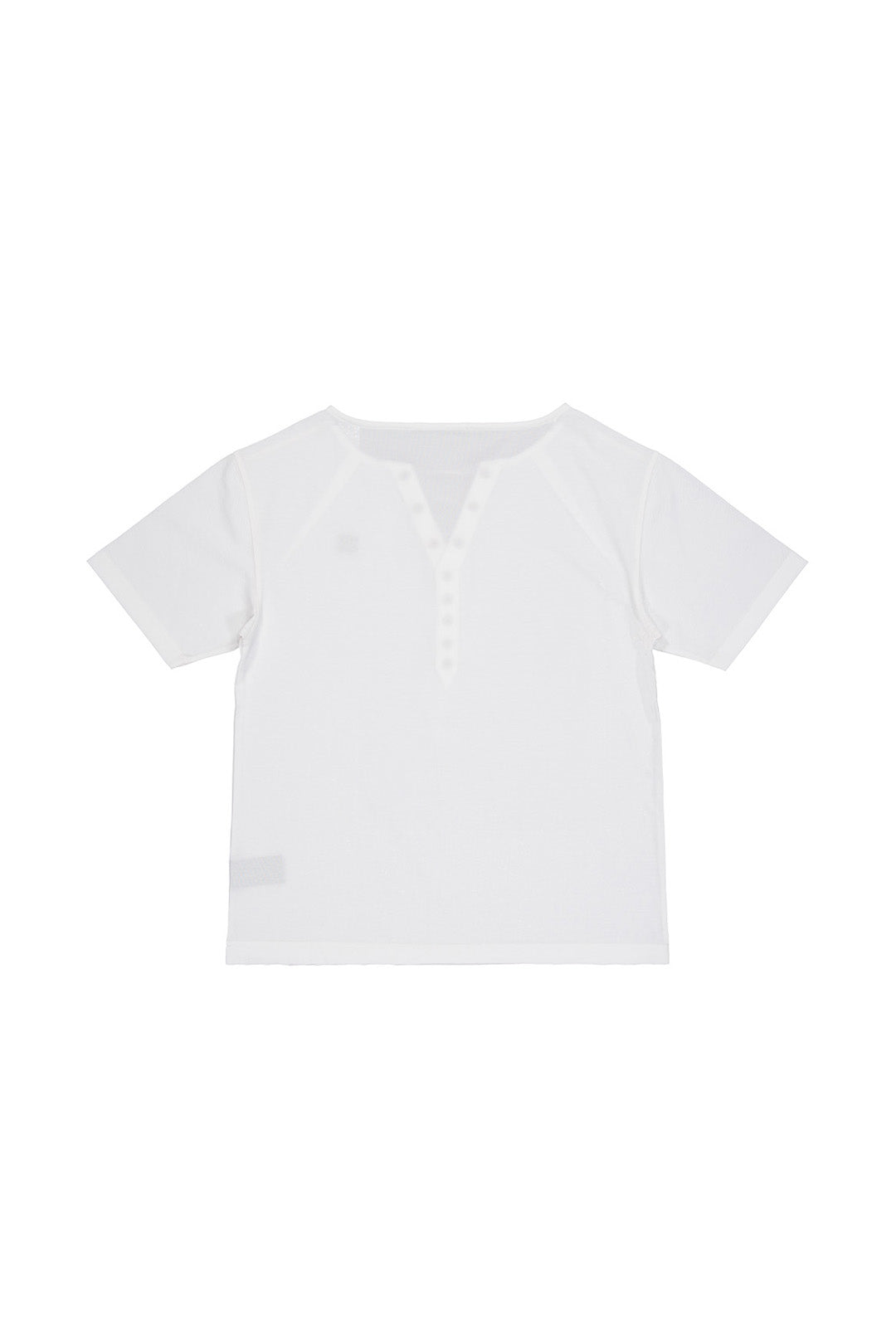 KIMMICK Bestowed Chivalry Pique off-white half sleeve top, stylish and casual, featuring textured pique fabric and a modern fit.
