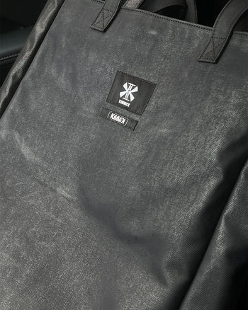 Matte Rain Burnt Tote Bag Smoked Black
