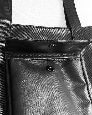 Matte Rain Burnt Tote Bag Smoked Black