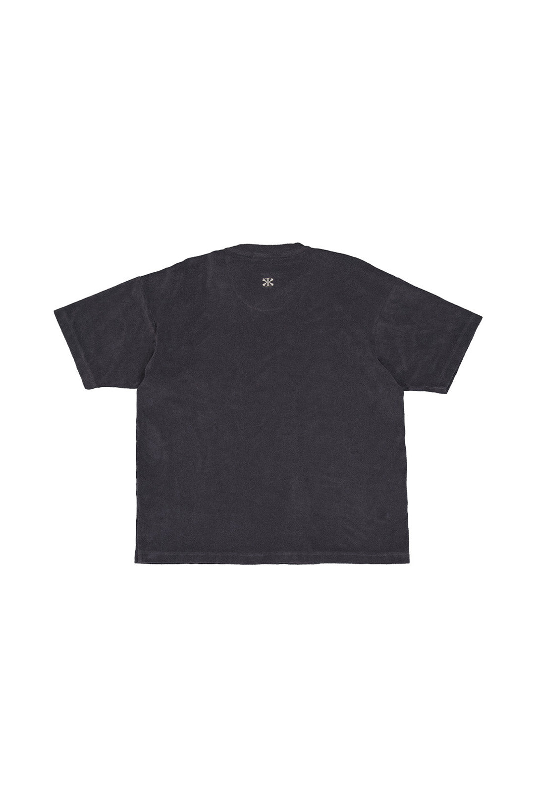 Laser printed half sleeve charcoal top by KIMMICK featuring detailed laser artwork on a casual, comfortable shirt.