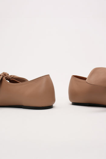 Finoacinque Lina Ribbon Maryjane flat shoes in charcoal and beige fabric with ribbon detailing, stylish and comfortable for everyday wear.
