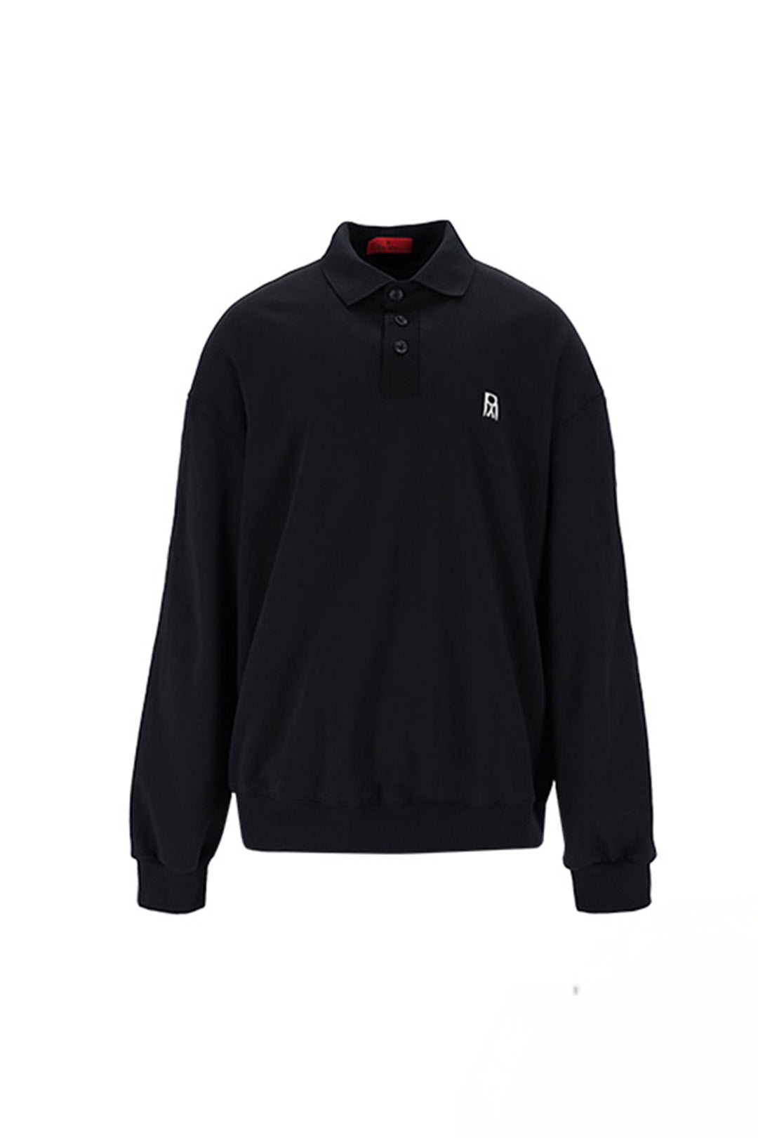 Pique Collar Oversized Fit Sweatshirt