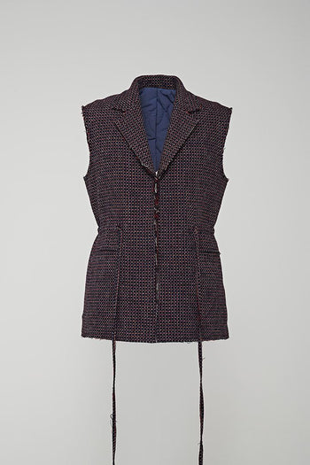 Single Breasted Wool Padding Vest