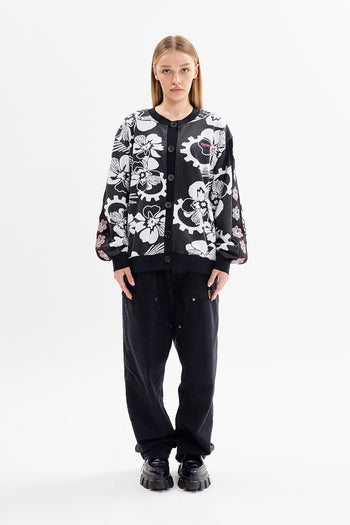 Cogwheel Embroidery Cardigan
