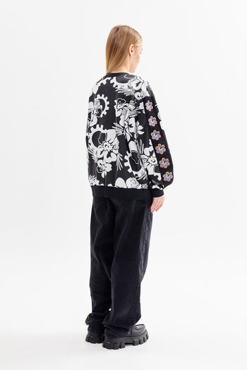 Cogwheel Embroidery Cardigan