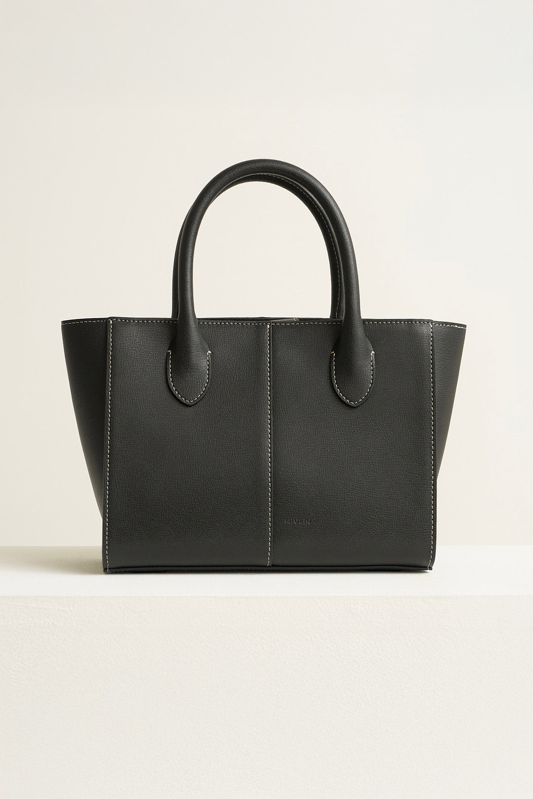 Medium MIULIN Blenged Leather Bag with adjustable shoulder strap and sleek design, shown from the front.