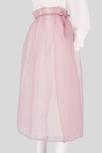 Black Charlock No-Bang See-Through Skirt by Ahhorn, lightweight and sheer bottoms with a stylish, transparent design.