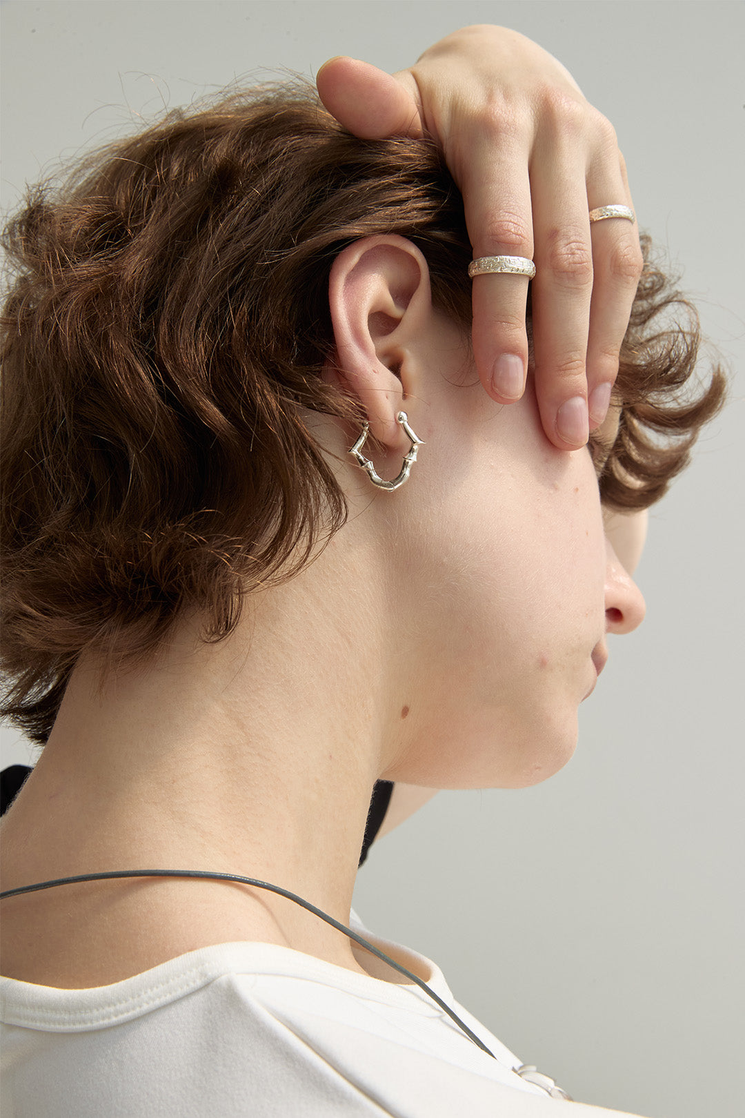 Chambriller silver streetlight earring showcasing modern design and sleek silver finish, one size, stylish jewelry accessory.