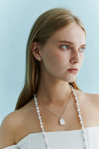 Chambriller Voyage Night Combi Necklace featuring layered design with dark-toned beads on a delicate chain.