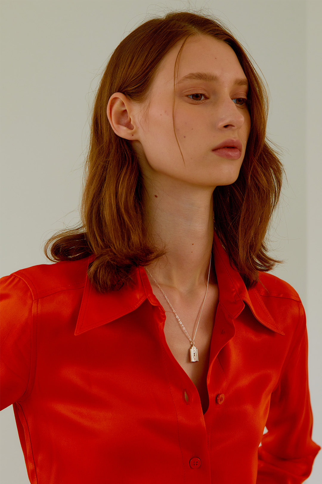 Chambriller silver Lock Classic Necklace featuring a sleek, one-size design with a secure lock pendant.