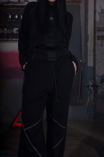 Solid Warp Cargo Pants Black
