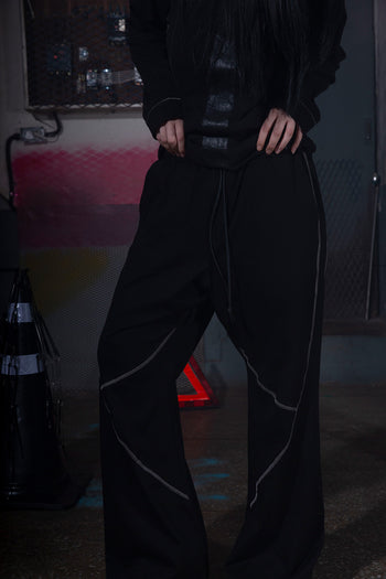 Solid Warp Cargo Pants Black