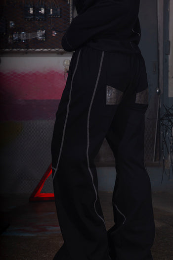 Solid Warp Cargo Pants Black