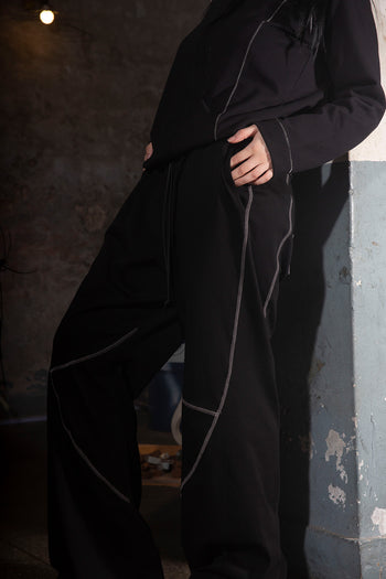 Solid Warp Cargo Pants Black