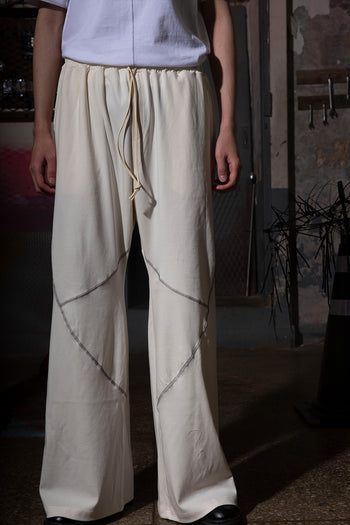 Solid Warp Cargo Pants White