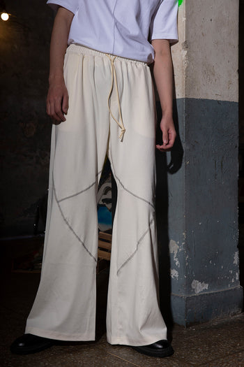 Solid Warp Cargo Pants White