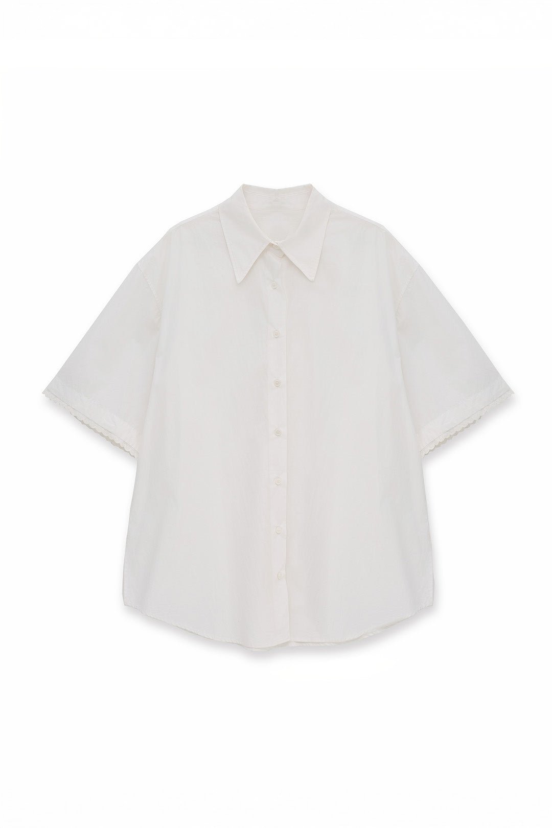 EUNJO oversized Icing shirt with bold Icing design, relaxed fit, soft fabric, displayed on a hanger against a plain background.