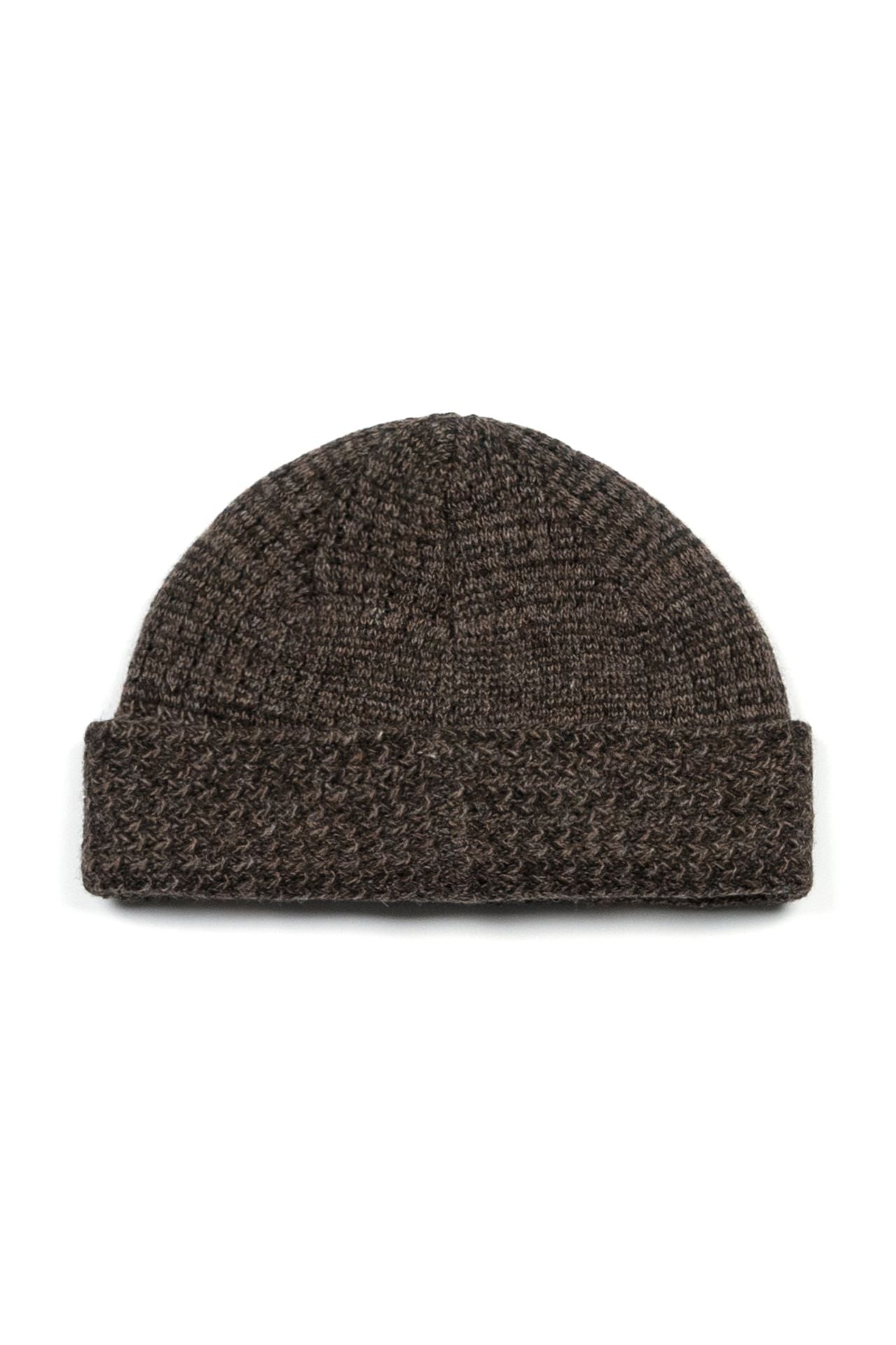 Brown IOEDLE flowing landscape short beanie featuring a stylish design, snug fit, and soft knit material ideal for casual wear.