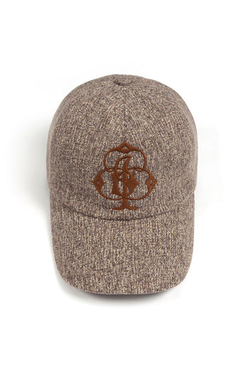 IOEDLE Clover Symbol Weaving Cap, one-size casual cap with woven design and embroidered green clover symbol on front.