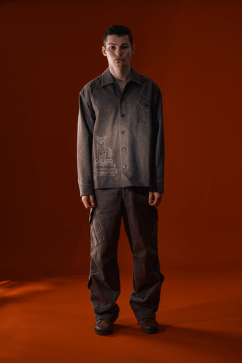 Brown IOEDLE Dirt Cargo Pants with multiple pockets, designed for rugged outdoor wear and casual style.