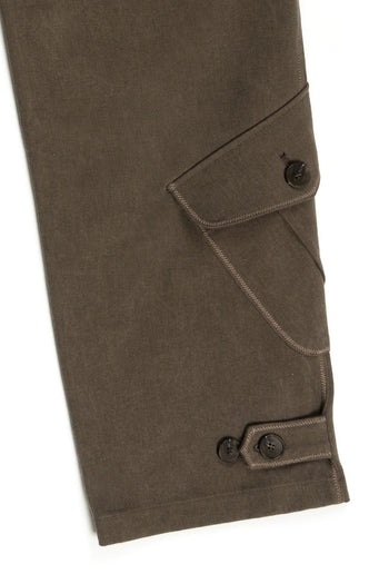 Brown IOEDLE Dirt Cargo Pants shown on a model, featuring multiple pockets and rugged design for outdoor and casual wear.