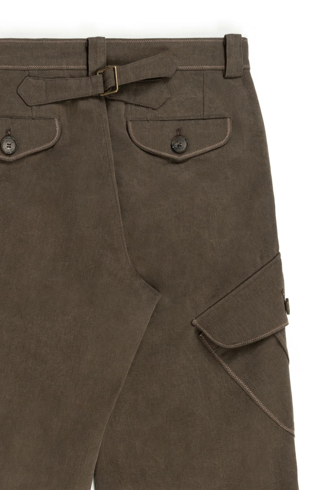 Brown IOEDLE Dirt Cargo Pants with multiple pockets, styled as rugged cargo pants suitable for outdoor or casual wear.
