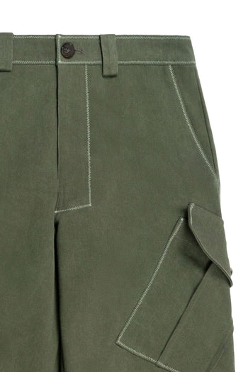 Green Dirt Cargo Pants from IOEDLE featuring multiple pockets and rugged cargo style for outdoor wear