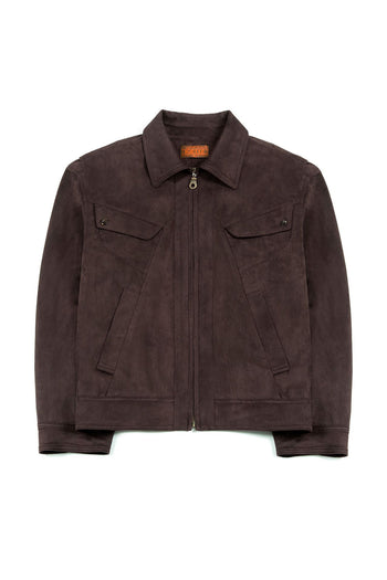 IOEDLE Headlight Jacket in brown, stylish men's jacket with a warm, casual design and front zipper, suitable for outdoor wear.