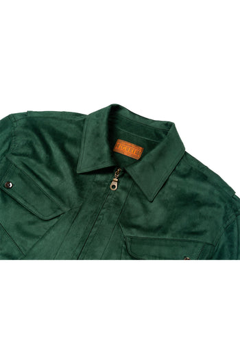 Green IOEDLE Headlight Jacket for outdoor wear, featuring a stylish jacket with a headlight attachment and functional design.