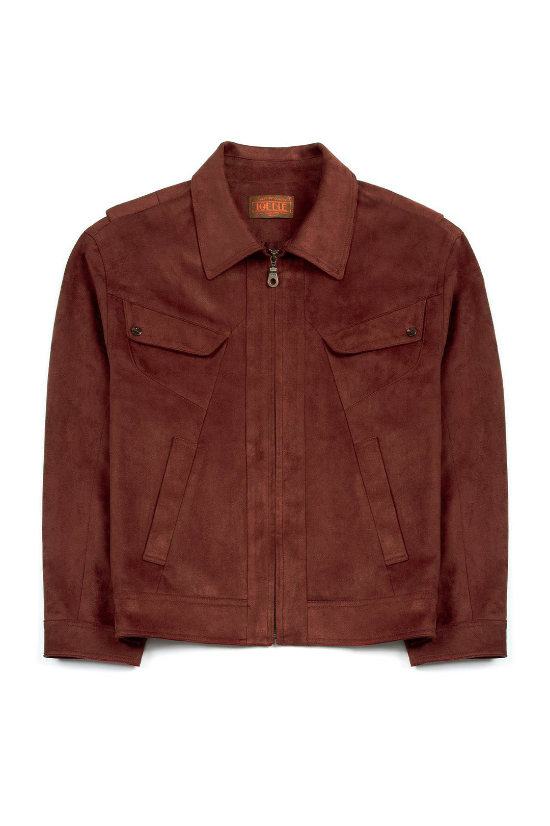 IOEDLE Headlight Jacket Wine in deep red, stylish jacket with a modern design ideal for casual wear and outdoor outings.
