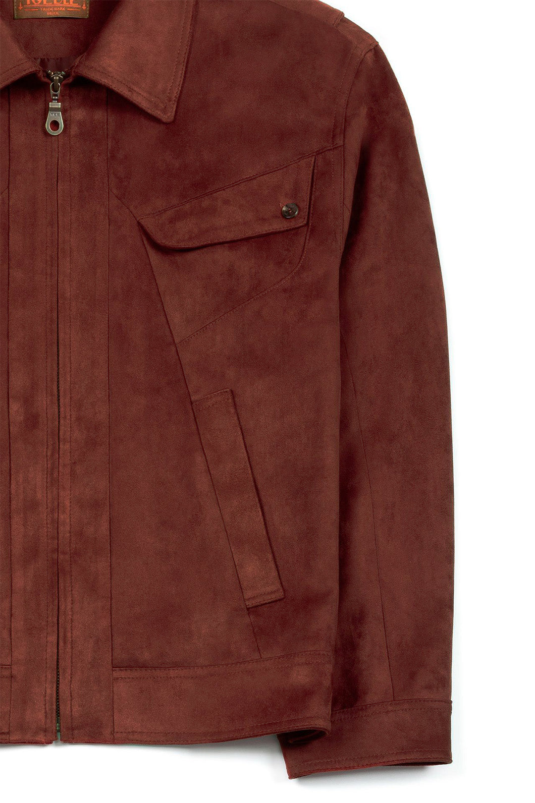 IOEDLE Headlight Jacket Wine, stylish men's jacket in deep red, featuring a modern design and comfortable fit.