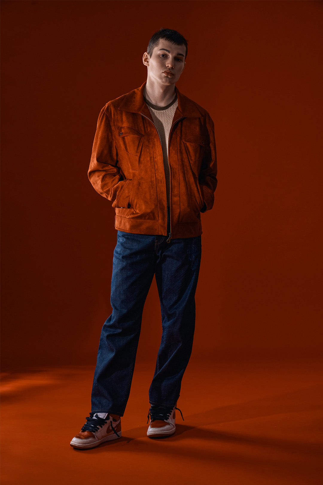 IOEDLE Headlight Jacket in wine color, stylish and warm jacket with a sleek design, ideal for outdoor wear and cold weather.