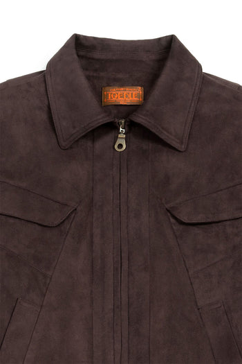 Brown IOEDLE jacket featuring a cute puppy design, perfect for a cozy and stylish look for kids or pets.